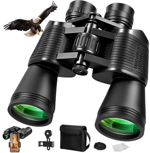 Fernglas 20X50 HD Kompakt Ferngläser Erwachsene Wasserdicht für Vogelbeobachtung, Jagd, Wandern,Konzert Sport im Freien,Fernglas mit BAK4 HD Prisma + FMC Objektiv, auch Brillenträger