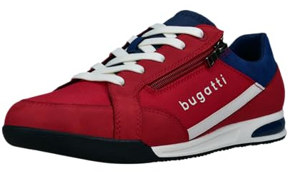 bugatti man Herren sportliche Schnürer, Männer Schnürhalbschuhe,straßenschuhe,Strassenschuhe,Schnuerung,Freizeit,leger,Men,red (3000),41 EU/EU UK