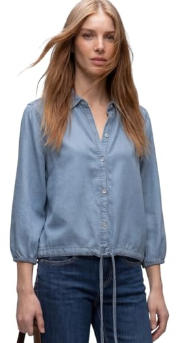 Street One Damen 3/4-Arm Hemdbluse im Denim-Look