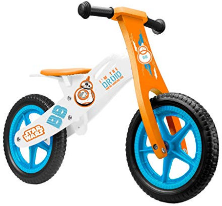Disney 9911 Wooden Balance Bike Star Wars 12 Laufrad, Mehrfarbig, M