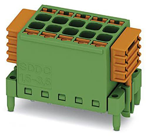 PHOENIX CONTACT SDDC 1,5/7-PV-3,5 Leiterplatten-Direktstecker, Nennquerschnitt 1,5 mm², Grün, Anzahl der Anschlüsse 14, Artikelfamilie SDDC 1,5/..-PV, Rastermaß 3,5 mm, 100 Stück