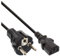 InLine 16651N Netzkabel, Schutzkontakt gerade auf Kaltgerätestecker C13, 0,22m, schwarz