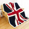Ukeler Flanell-Sherpa-Überwurf, 127 x 152 cm, Union Jack-Fleece-Decke, weich, bequem, Flanelldecke, Überwurf für Bett/Couch/Sofa/Büro/Camping