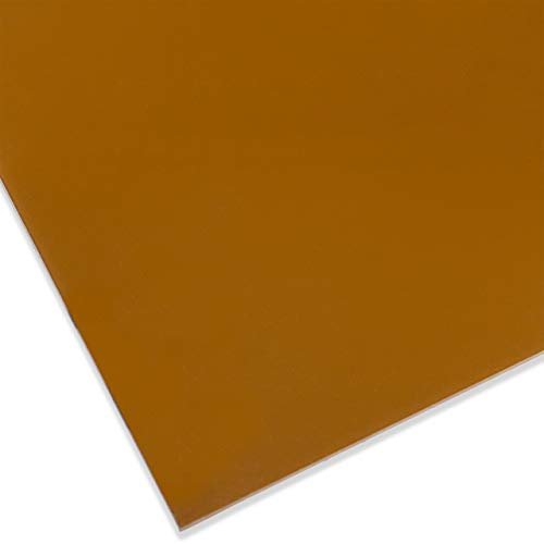PLEXIGLAS® GS farbig, vielfältig nutzbares und bruchfestes Marken Acrylglas für Lichtobjekte etc., 3 mm dicke PLEXIGLAS® GS Platte in 25 x 50 cm, braun transparent (8C01)