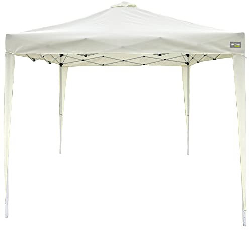 AKTIVE 61055 - Carpa Plegable 3x3 m, Cenador para jardín, 300 240 cm, Color Beige, 150 Gramos, Techo de ventilación, Montaje Minutos, Garden