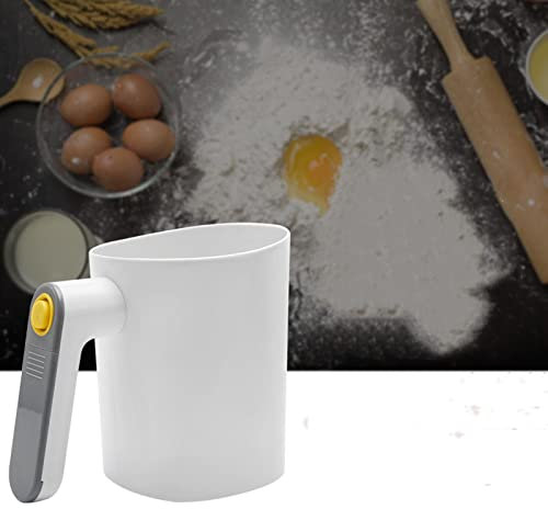 Elektrisches Mehlsieb, batteriebetriebenes elektrisches Mehlsieb, ergonomischer Griff, handliches Kochwerkzeug, Küchenhelfer zum Kochen, Gebäck Backen