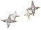 Sterling Silber Japanische Micro Inlaid Crystal Vierzeige Stern Goldringe Frauen Kleine Nette Bankettschmucksachen