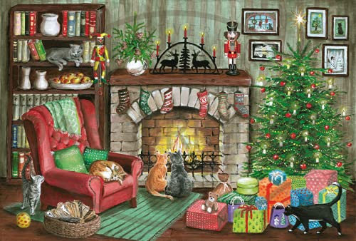 Adventskalender Katzen am Kamin / Aufmachung 1 Stück