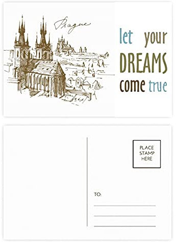 Postkarten-Set Prag Square Tschechische Republik Wahrzeichen Dream Come True, 20 Stück
