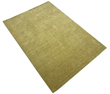 Teppich 100% Wolle Gabbeh 170x240 cm Handgewebt einfarbig gefärbt (Beige)