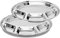 RSK Goods Stainless Steel Round 4 Compartment Food Serving Dish Indian Thali, Serving Platter, Food Divided Plate, Size 33cm (2)