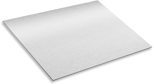 Baumaxxe Panneau composite en aluminium argent brossé I 40 x 30 cm I 3 mm I Panneau en aluminium brossé résistant aux intempéries avec apparence inox I Pour modélisme I az115
