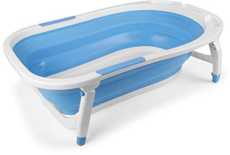 Amazon Bañera Azul plegable para bebés - Bañera portátil