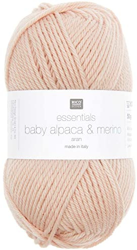 Rico Design Essentials Baby Alpaca & Merino Aran aus Baby Alpakawolle und Merinowolle (03 puder)