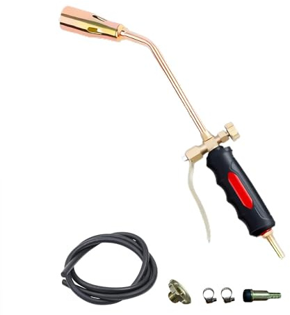 Propane torch can be used for a variety of purposes - Adjustable Flame. It has a 4-foot-long hose, and it can also be used as a torch kit for a fireplace and burning charcoal.