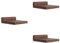 PHOENANCEE Lot de 3 étagères flottantes carrées en Bois, Style Compact, pour Petits Objets, décoration Murale à Suspendre pour Chambre à Coucher, Salon, 12,7 x 10 x 4 cm (Noyer)