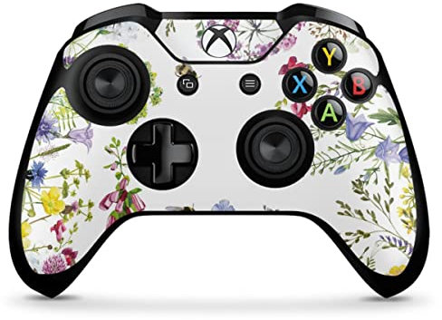 DeinDesign Skin kompatibel mit Microsoft Xbox One X Controller Folie Sticker Blumen Wiese Natur