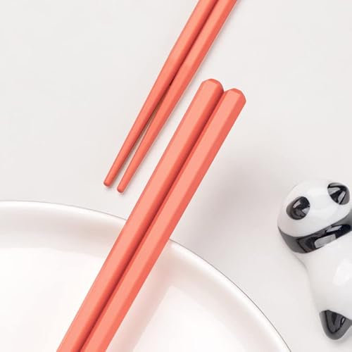 1 Pair Chinese Style Chopsticks Sushi Chopsticks Reusable Chopsticks Household Hotel Chopsticks (Color : Orange)