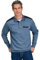 Pegasus Men's Long-Sleeve Lightweight Super Soft Fleece Polo Collar Sweatshirt Denim 50-52