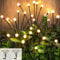 TIYUPA 2 Piezas Luces de Luciérnaga con Energía Solar, 8 LED Luces Solares para Exteriores, Impermeable, Balanceo, Luces de jardín para Camino Paisaje Exterior Decorativas, Blanco Cálido