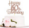 Sotpot Rose Gold Glitter 60 Cake Topper, 60th Birthday Cake Decorations for Birthday Party Anniversary Party Supplies
