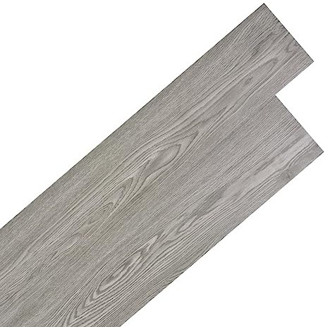 vidaXL PVC Laminat Dielen Selbstklebend 5,21 m² 2 mm Dunkelgrau
