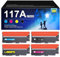 RUDGUZ 117A Toner Set Kompatibel für HP 117A W2070A W2071A W2072A W2073A für Toner HP Color Laser MFP 178nwg 178nw 179fwg 179fnw 150a 150nw 178 179 (Schwarz Cyan Gelb Magenta, 4er-Pack)