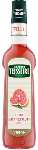 Mathieu Teisseire Pink Grapefruit Sirup, für Getränke, Erfrischungsgetränke, Cocktails und Desserts, Flasche 70 cl