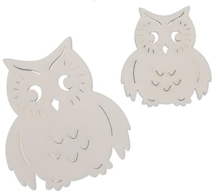 RiloStore 20 STK Eulen aus Holz 7cm Deko Eule Herbstdeko Weihnachtsdeko Holzeule o094 Waldtiere Basteln Weihnachten Holzdeko Tiere