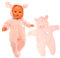 Miunana Kleidung Outfits für Baby Puppen, Puppen Overall Puppenkleidung 35-43 cm (Pink)