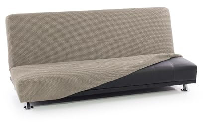 FAVERTI® Sofabezug Click Clack 3-Sitzer von 160 bis 200 cm | Modell Novele | Leinen | super elastischer Bezug ideal für jedes Sofa Bett | Qualitätsschutz Jacquard Touch Baumwolle