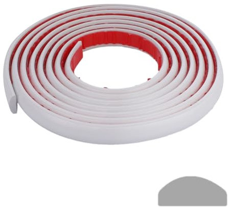 Zierleiste Selbstklebend, 3M Weiß Flexible Zierleisten Wand für flexible Spiegel, Wand, Decke, Boden, Schrank, Fliesen, Kanten, Zierleisten, Ovaler Stil