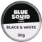 Blue Squid PRO Schminke Face Paint und Bodypaint - Schwarz-weißer Split (30g), Face und Bodypaint Farbe für Erwachsene, Kinder, Fasching und SFX