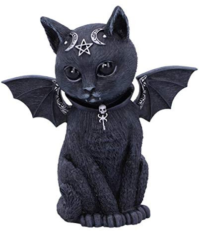 Nemesis Now Schwarze Malpuss Katze mit Flügel im Okkult Design als Sammlerfigur