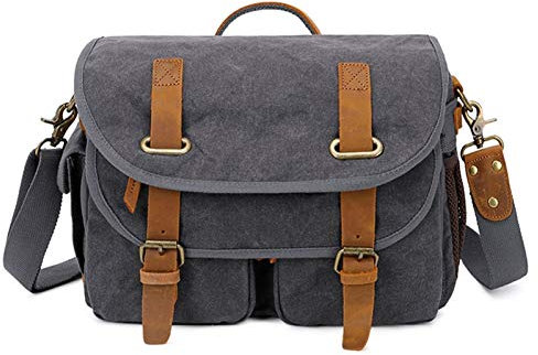 ZINXY Outdoor Camera Bag Digital SLR Professional Waterproof Batik Canvas Camera Bag Shoulder Bag Messenger Bag-Compatible with Many DSLRs Camera Travel Bag (Color : A)