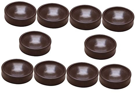 OFFSCH Lot De 10 Patins Antidérapants En Café Pour Pieds De Piano Meubles Et Chaises Coussinets De Roulettes Pour Éviter De Glisser Intérieur 43mm Protection Solide Pour Sols