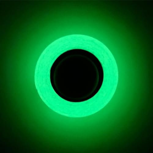 CTDWNT Glow in The Dark Tape,10FT x 0.5 Inch Long-Lasting Bright Fluorescent Glow Tape,Luminescent Emergency Tape Safety Egress Markers Stairs,Walls,Steps,Exit Sign,Strong Adhesive(10FT x 0.6 Inch)