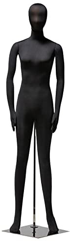 CRBUDY Schaufensterpuppe, Schneiderpuppe, flexibel, bewegliche Schneiderpuppe mit Kopf, Schaufensterpuppe für Zeremonienrobe/Brautkleid, Schaufensterpuppen-Torso zur Präsentation von Klei
