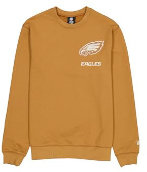 Philadelphia Eagles New Era Cap NFL Logo Select Crew Neck Sweater Light Bronze Unisex L