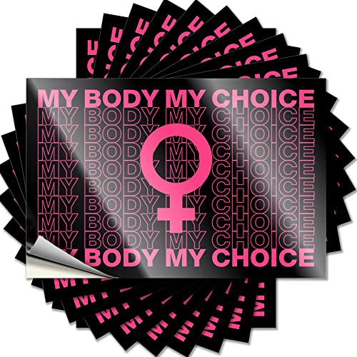 Lustiger Autoaufkleber My Body My Choice für Frauenrechte, lustiger Aufkleber, 10 Stück, lustige Straßenschilder, Autoaufkleber (6 x 9 cm)