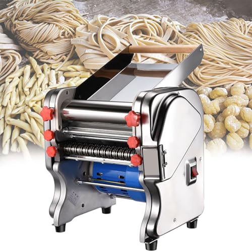 Beachtiful Máquina para Hacer Pasta de Fideos, laminadora de Rodillo de Masa Eléctrica Comercial de 550W, para Uso Familiar en el Hogar