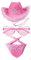 Chyuxinda 3pcs Cowgirl Hut Cowboyhut Kostüm Flauschig Mütze für Halloween Karneval Western Party Kostümzubehör (pink)
