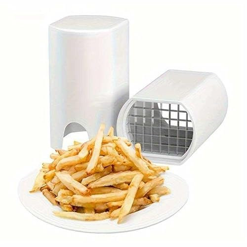 CHEFZOCO Cortador Manual De Verduras Y Patatas Fritas, cortador de Papas Manual, Cortador De Papas, Utensilio de cocina, Pelador patatas manual, Plástico, Ideal para hacer patatas fritas naturales