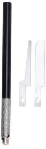 Mini Hand Saw Comfortable Grip Steel with 2 Blades DIY Handheld Craft Saw, Modeling Knife Hacksaw Tool for Model Process Woodworking