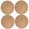 Place Mats for Table 4, 10 Inch Round Rattan Placemats, Papyrus Woven Placemats for Kitchen Dining Table