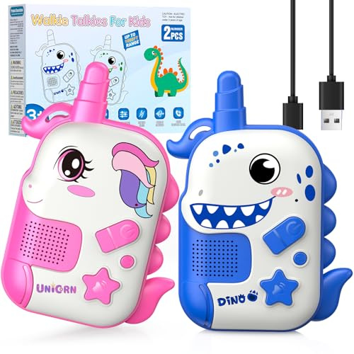iKidiki Spielzeug ab 3 4 5 6 7 8 Jahre Mädchen Junge, Walkie Talkie Kinder Aufladbar Spiel ab 3-8 Jahre Mädchen Geschenke 3-8 Jahre Jungen Geburtstagsgeschenk für Kind Spielsachen ab 3 4 5 6 Jahre