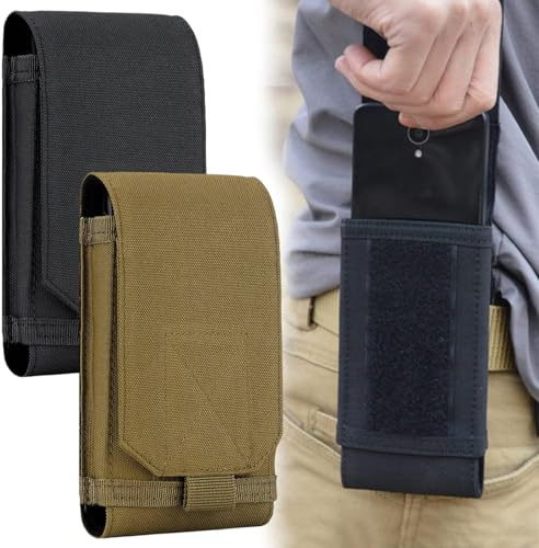 THQAE 2 Pcs porta cellulare da cintura, custodie per cellulari, Porta Cellulare Da Cintura,Portatelefono da Cinta,Custodia Protettiva Telefono, Marsupio Fondina Telefono con moschettone