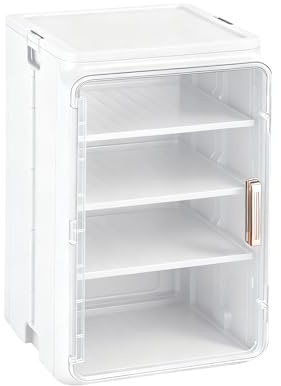 SUNNYNEST Large Kitchen Coffee Cup Storage Rack White | Kitchen Storage Cabinet Dustproof Cup Display Organizer Suitable for Home, Kitchen, Office
