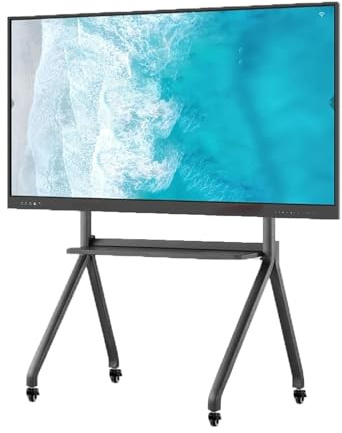 LCD-TV-Rahmen-Bodenständer - Mobiler TV-Wagen Mit Rädern Für 55-86 Zoll Große LED-OLED-Fernseher Mit Flachem Und Gebogenem Bildschirm, Bis Zu 210 Kg/462,9 Lbs