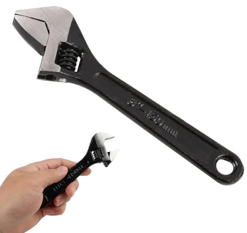 FunWorth 6 Inch Adjustable Spanner CR-V Steel Mini Wrench for DIY Repair | Small spanner tool with frosted grip for tight spaces, bike, auto and home DIY repair
